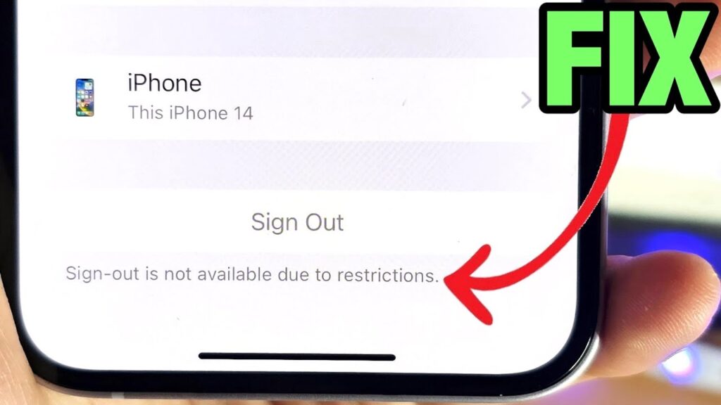 How To Fix Apple Id Sign Out Is Not Available Due To Restrictions