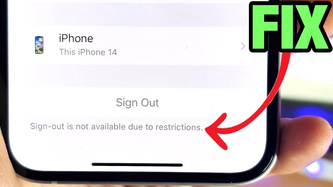 How To Fix Apple ID Sign Out: Unavailable Due To Restrictions