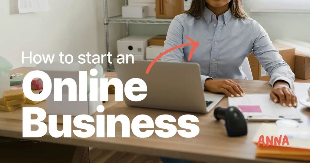 Entrepreneur working from home on a laptop to start a digital business