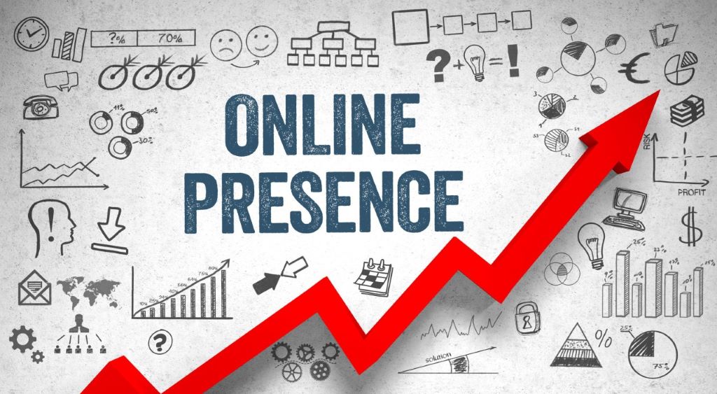 Illustration of building a strong online presence and digital influence strategy.