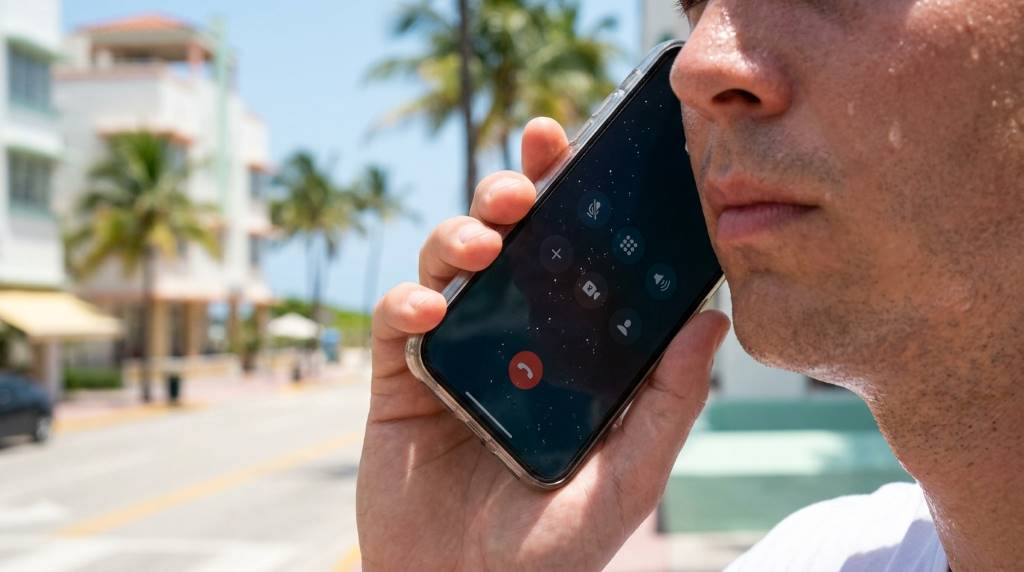Smartphone user preventing accidental touches during a phone call